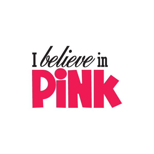 I Believe In Pink Breast Cancer Printed Die Cut Decal