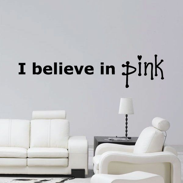 Image of I Believe in Pink Cancer Awareness Decal