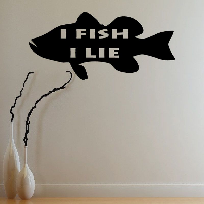 Image of I fish I lie Wall Decal - Vinyl Decal - Car Decal - DC0096