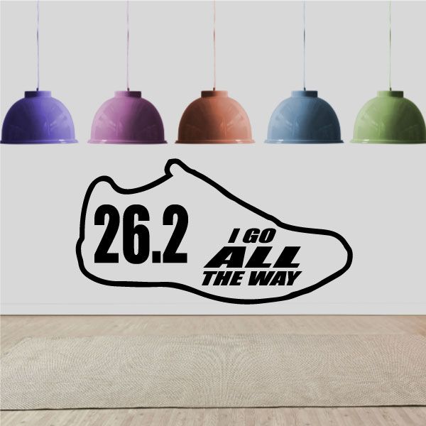 Image of I Go All the Way 26.2 Marathon Decal