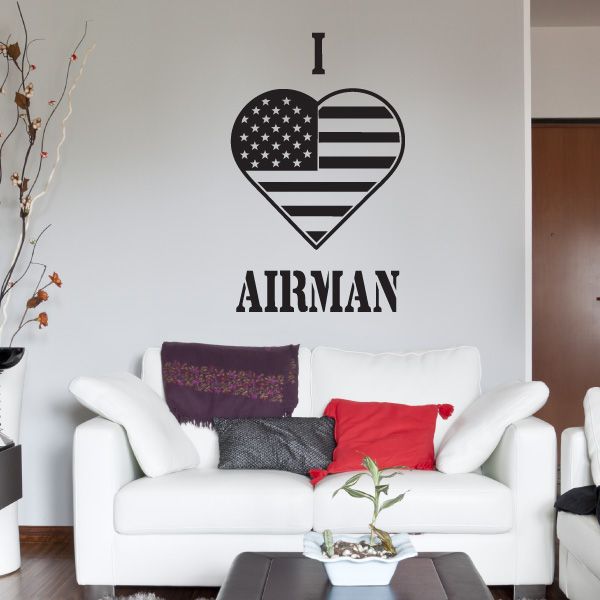 Image of I Heart Airman Decal