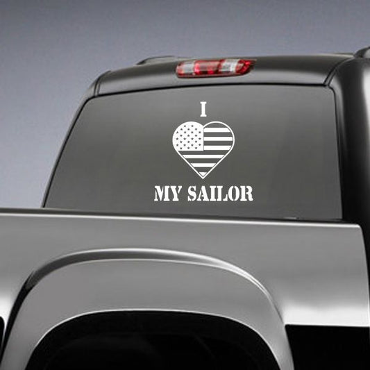 Image of I Heart My Sailor Decal