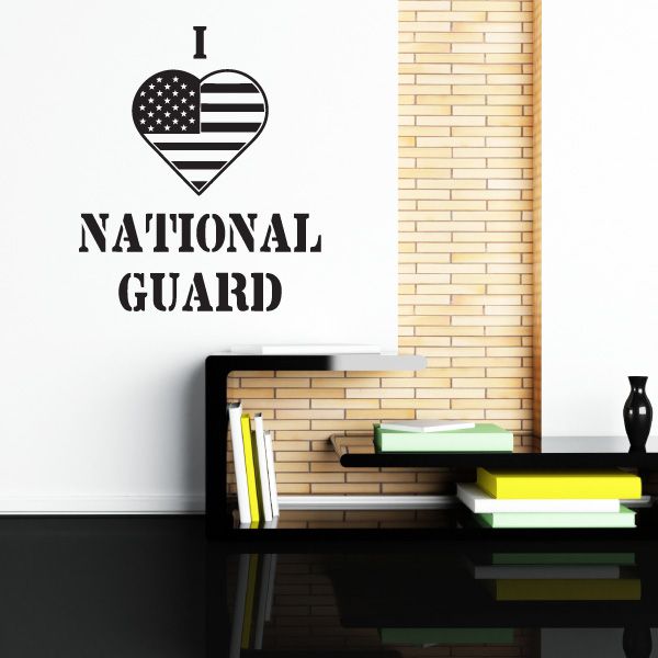 Image of I Heart The National Guard Decal