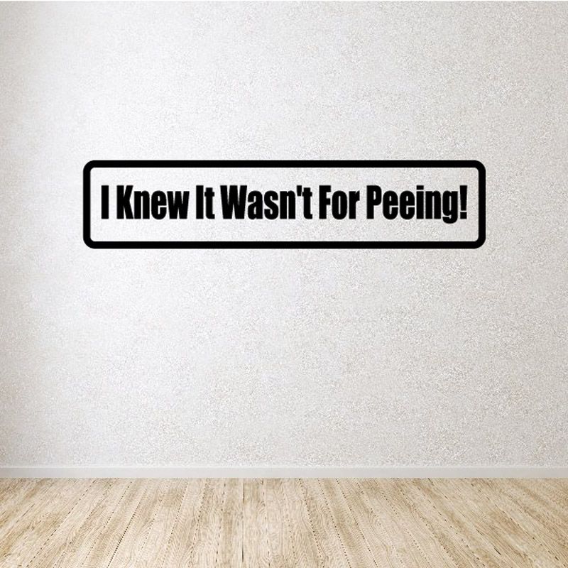 Image of I knew it wasn't for peeing Decal