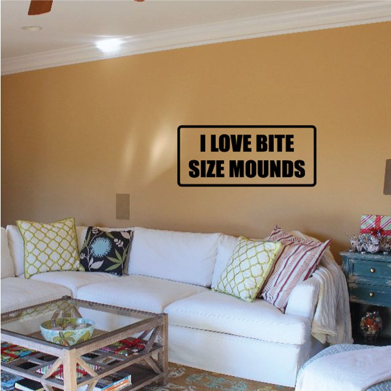 Image of I love bite size Mounds Decal