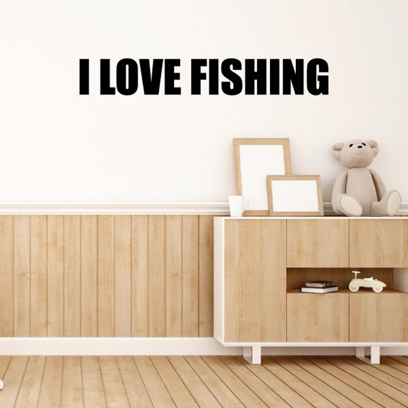 Image of I love fishing Wall Decal - Vinyl Decal - Car Decal - DC0115