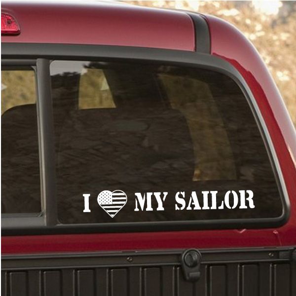 Image of I Love My Sailor Decal