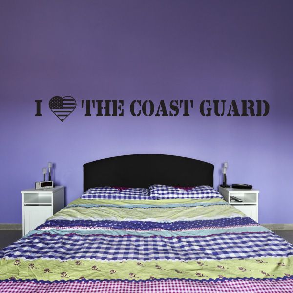 Image of I Love The Coast Guard Decal