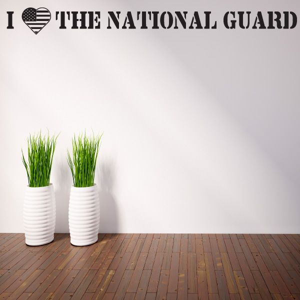 Image of I Love The National Guard Decal