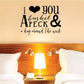 Neck decal with heart and text: I love you a bushel a peck & a hug around the neck