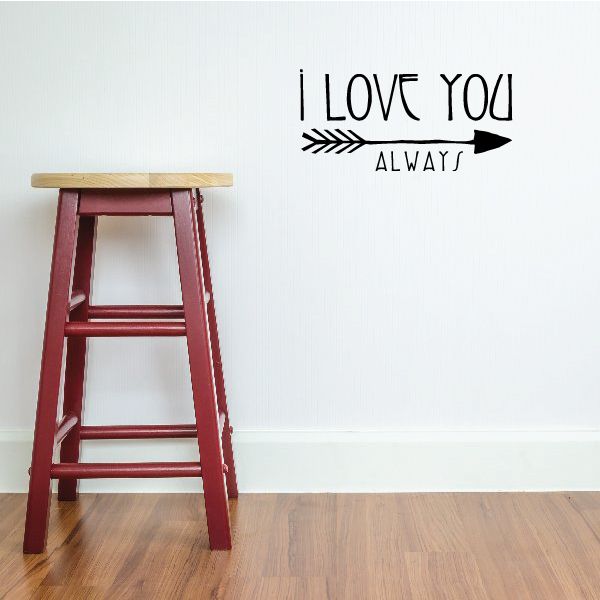 Image of I Love You Always Arrow Wall Decal