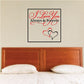 Square photo frame with red “Love You Always & Forever” text and heart decals