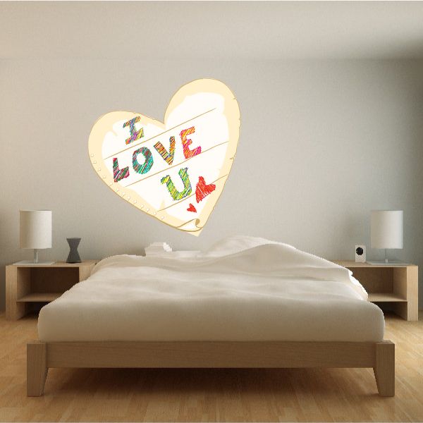 Image of I Love You Heart Valentine's Day Kids Note Sticker