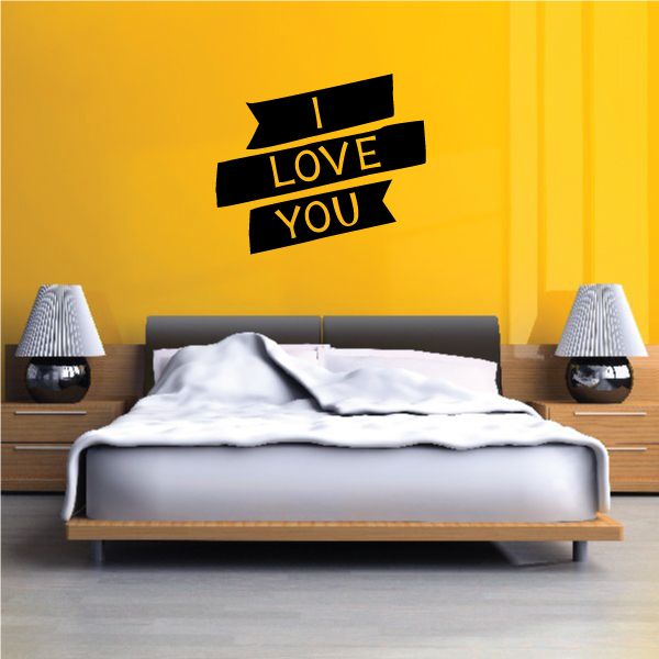 Image of I Love You Love Banner Decal