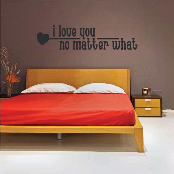 Image of I Love You No Matter What Wall Decal