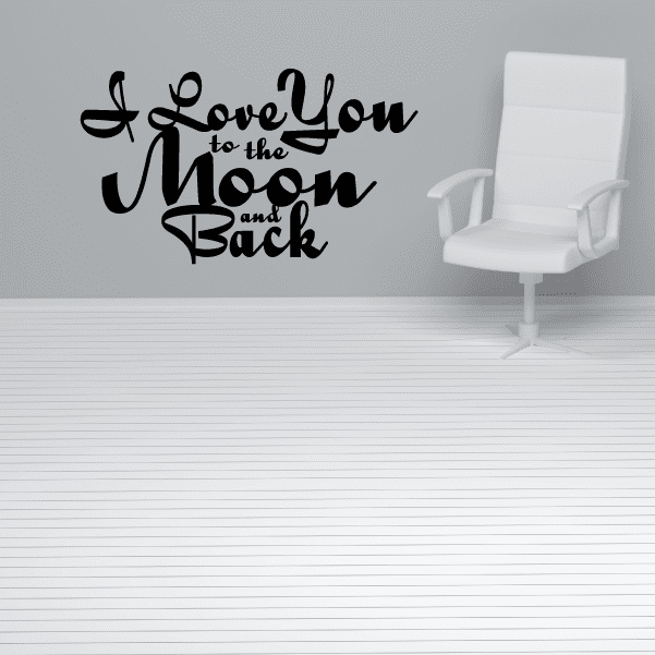 Image of I love you to the moon and back Groovy Decal