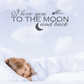 Wall decal: “Love you to the moon and back” with moon and star icons