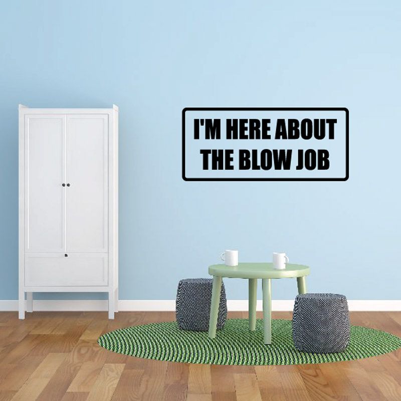 Image of I'm Here About the Blow Job Decal