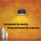 Wall quote mural decal with quote text and illustrated lamp and bottles