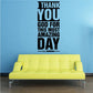 Inspirational wall decal: 'Thank You God For This Most Amazing Day' black text