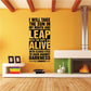 Wall decal featuring bold black quote typography and E.E. Cummings credit