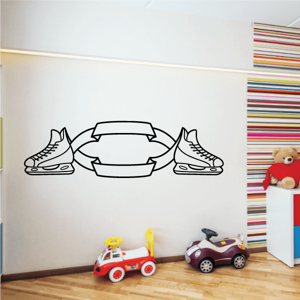 Image of Ice Skating Template Wall Decal - Vinyl Sticker - Car Sticker - Die Cut Sticker - CDScolor0079