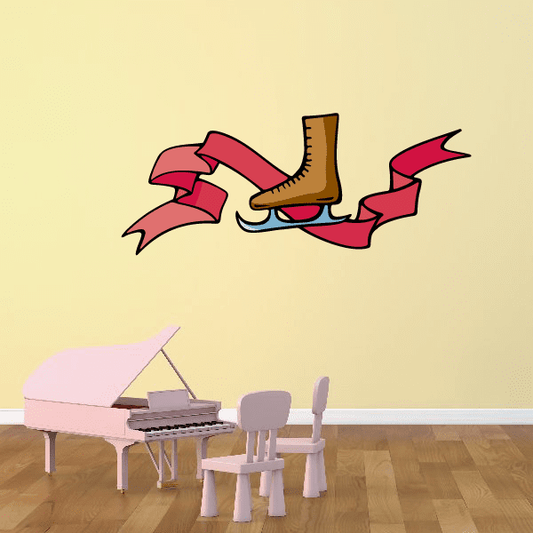 Image of Ice Skating Template Wall Decal - Vinyl Sticker - Car Sticker - Die Cut Sticker - CDScolor0082