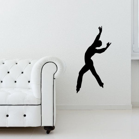 Image of Ice Skating Wall Decal - Vinyl Decal - Car Decal - AL 002