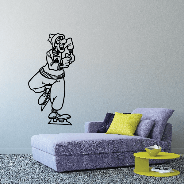 Image of Ice skating Wall Decal - Vinyl Decal - Car Decal - Bl009