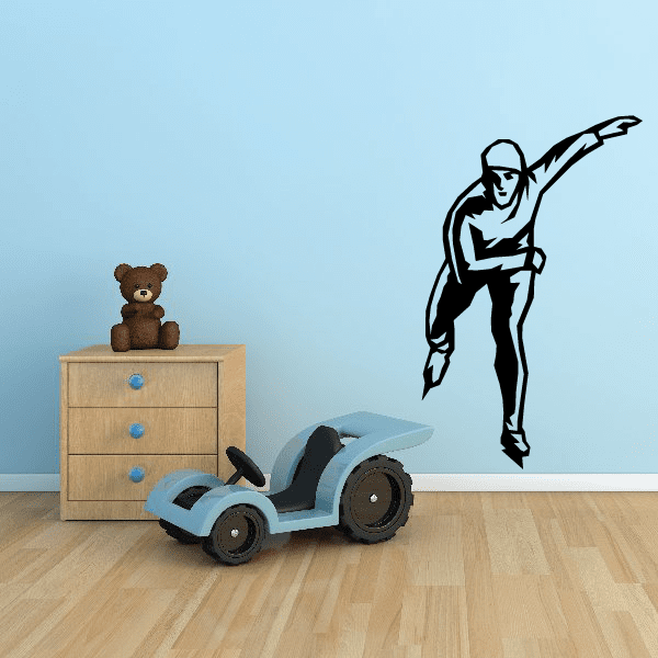 Image of Ice Skating Wall Decal - Vinyl Decal - Car Decal - SM004