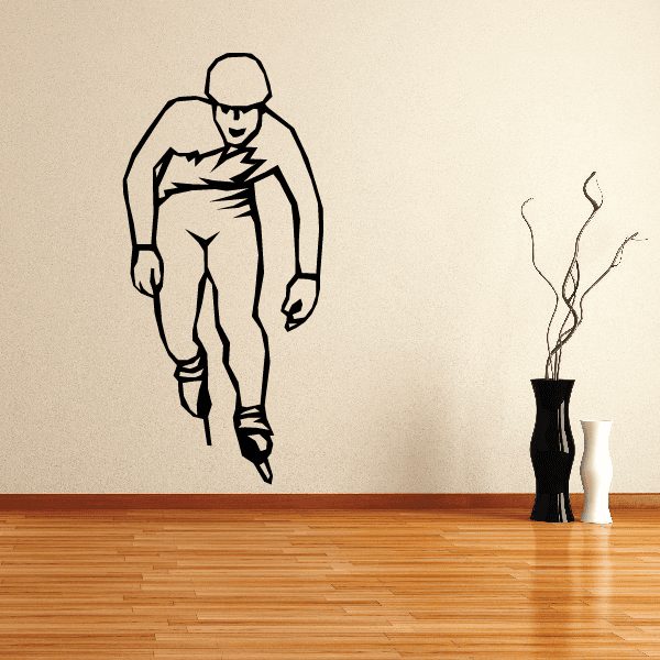 Image of Ice Skating Wall Decal - Vinyl Decal - Car Decal - SM012