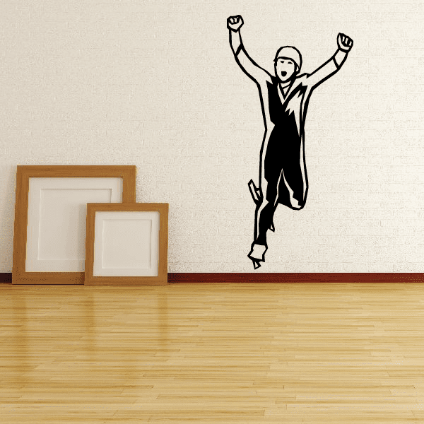 Image of Ice Skating Wall Decal - Vinyl Decal - Car Decal - SM014