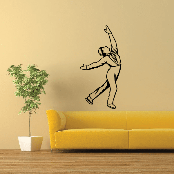 Image of Ice Skating Wall Decal - Vinyl Decal - Car Decal - SM018