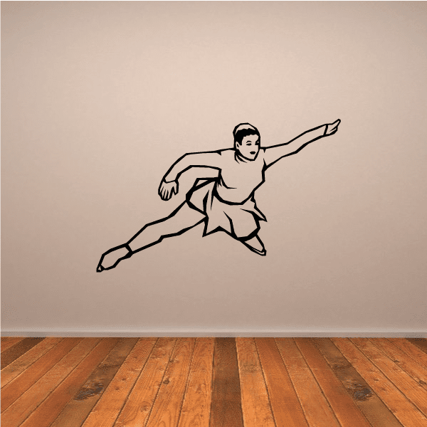 Image of Ice Skating Wall Decal - Vinyl Decal - Car Decal - SM026