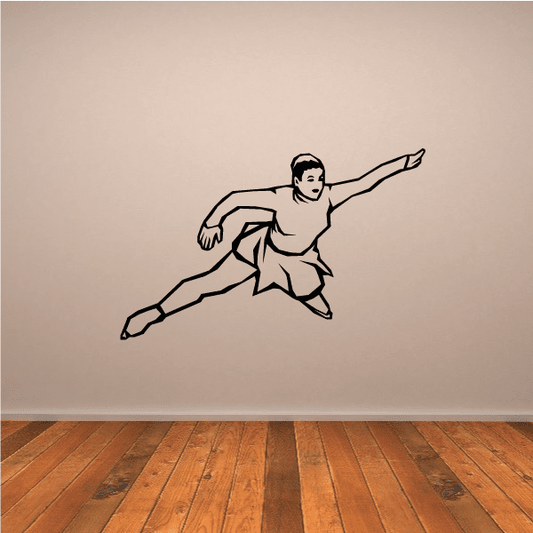 Image of Ice Skating Wall Decal - Vinyl Decal - Car Decal - SM026