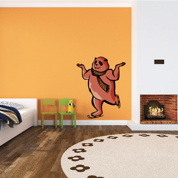 Image of Ice Skating Wall Decal - Vinyl Sticker - Car Sticker - Die Cut Sticker - CDScolor0004