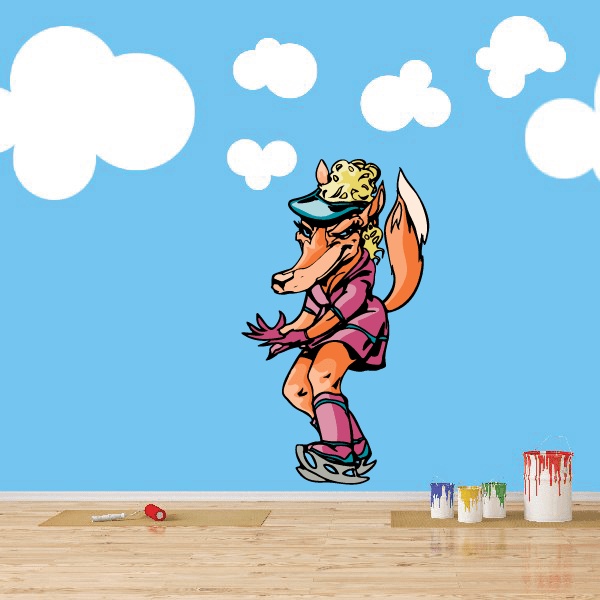 Image of Ice Skating Wall Decal - Vinyl Sticker - Car Sticker - Die Cut Sticker - CDScolor0006