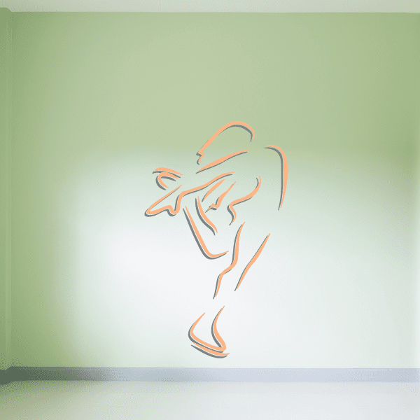 Image of Ice Skating Wall Decal - Vinyl Sticker - Car Sticker - Die Cut Sticker - CDScolor0010