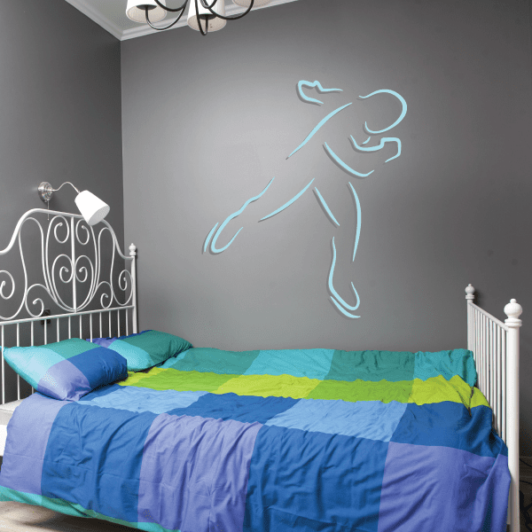 Image of Ice Skating Wall Decal - Vinyl Sticker - Car Sticker - Die Cut Sticker - CDScolor0013