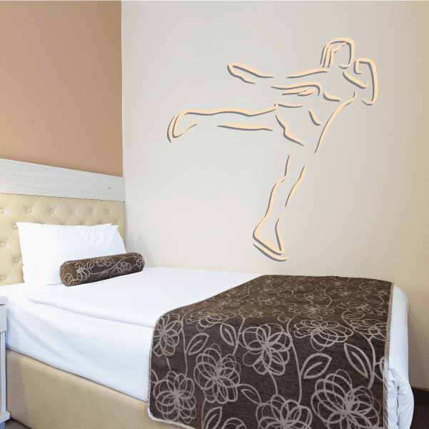 Image of Ice Skating Wall Decal - Vinyl Sticker - Car Sticker - Die Cut Sticker - CDScolor0015