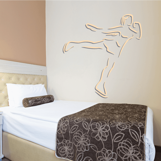 Image of Ice Skating Wall Decal - Vinyl Sticker - Car Sticker - Die Cut Sticker - CDScolor0015