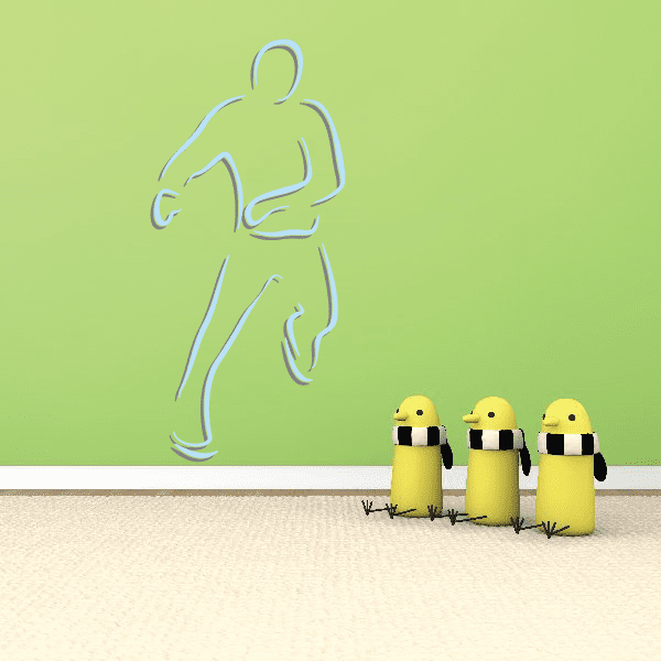 Image of Ice Skating Wall Decal - Vinyl Sticker - Car Sticker - Die Cut Sticker - CDScolor0017