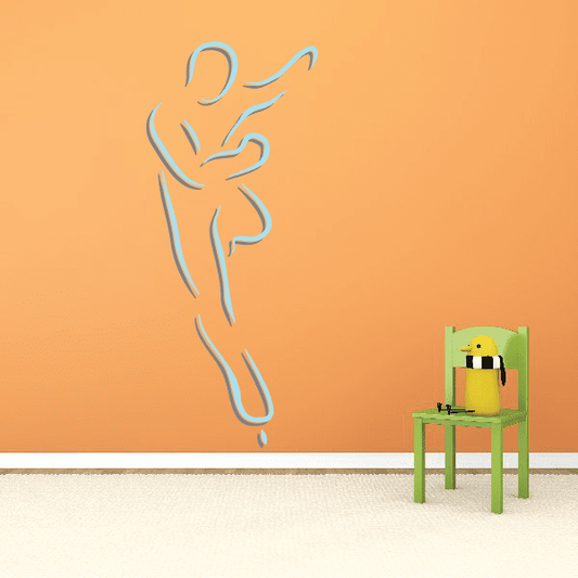 Image of Ice Skating Wall Decal - Vinyl Sticker - Car Sticker - Die Cut Sticker - CDScolor0022