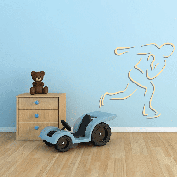 Image of Ice Skating Wall Decal - Vinyl Sticker - Car Sticker - Die Cut Sticker - CDScolor0027