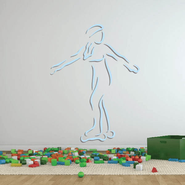 Image of Ice Skating Wall Decal - Vinyl Sticker - Car Sticker - Die Cut Sticker - CDScolor0030