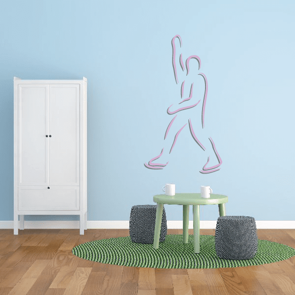 Image of Ice Skating Wall Decal - Vinyl Sticker - Car Sticker - Die Cut Sticker - CDScolor0036
