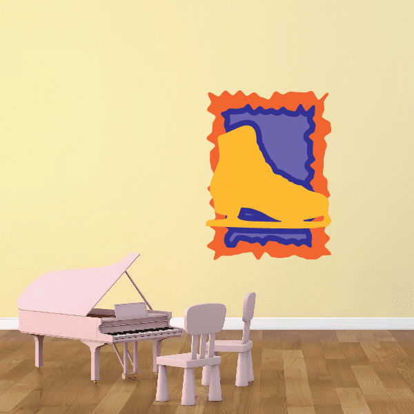 Image of Ice Skating Wall Decal - Vinyl Sticker - Car Sticker - Die Cut Sticker - CDScolor0055