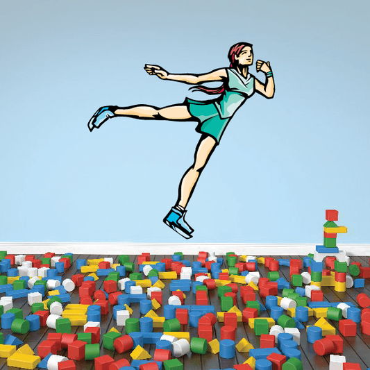 Image of Ice Skating Wall Decal - Vinyl Sticker - Car Sticker - Die Cut Sticker - CDScolor0070