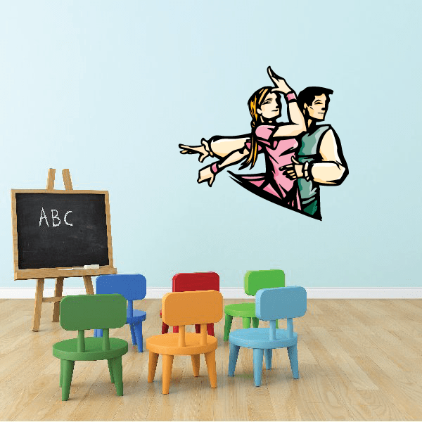 Image of Ice Skating Wall Decal - Vinyl Sticker - Car Sticker - Die Cut Sticker - CDScolor0072