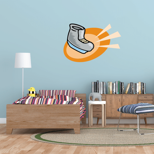 Image of Ice Skating Wall Decal - Vinyl Sticker - Car Sticker - Die Cut Sticker - CDScolor0073